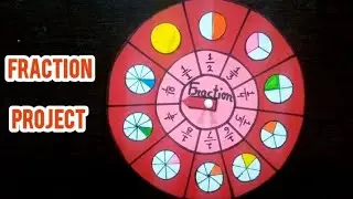 Fraction project | Fraction maths TLM | Maths working model |Fraction activity 