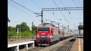 ЭП1М-487 с приветливой локомотивной бригадой! Поезд "335Е Екатеринбург - Новороссийск"