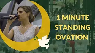 Power of a woman on the concert 