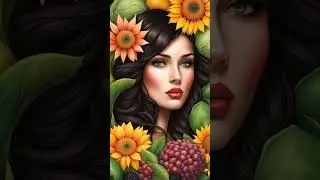 Боди Арт Экзотика Девушка Растения