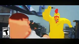 Peter Griffin vs The Giant Chicken Fight in Fortnite