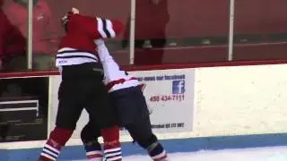 Mario Joly Vs Chris Cloutier  Combat de LNAH River Kings Vs Braves March 7th 2014