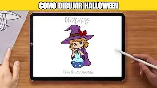 Como Dibujar Bruja | Halloween | Paso a Paso