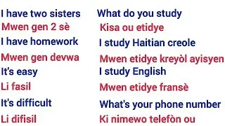 Fraz esansyèl pou w pale anglè byen fasil || Easy phrases to speak English
