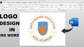 How to Design a Logo in Microsoft Word | Make a School Logo in MS Word | Muabi Design