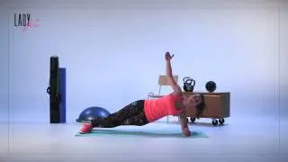 Side plank + rotation