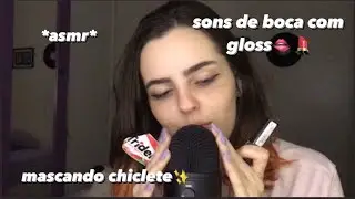 ASMR BLUE YETI mascando chiclete + sons de boca com gloss