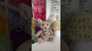 A little crochet kangaroo plush & baby 🥰🦘 #crochet #plushies