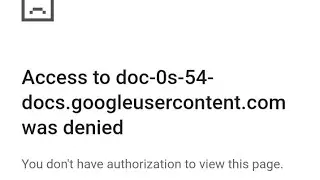 Fixed Access to doc-0s-54-docs.googleusercontent.com was denied