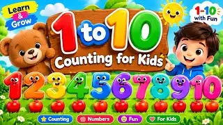 123 for Kids | Learn 1 to 10 Numbers with Fruit Names | 123 Counting  | 123 Cartoon Video for kids