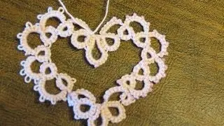 Needle Tatting Valentines Heart