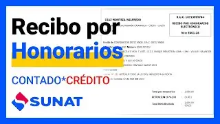 Cómo Emitir un RECIBO POR HONORARIOS ELECTRÓNICO (RHE) 2023 - Sunat