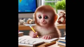 monkeys are writing lesson 😃😃created by AI.#AI #short #Lovely