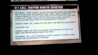911 call eye witness of trayvon case