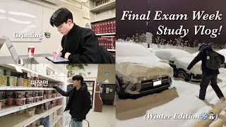 Final Exam Study Vlog 📚❄️: Studies, cooking, and late night grinding
