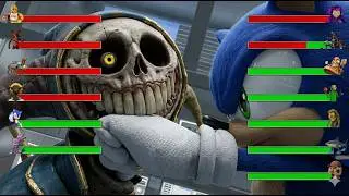 SONIC.Exe 3 MOVIE AND Animatronics vs POPPY PLAYTIME CHAPTER 5 With HEALTHBARS