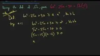 Big Omega Notation - Part 2