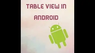 CREATE TABLE IN ANDROID
