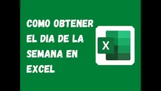 Como obtener el dia de la semana en Excel