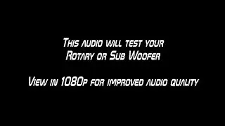 Sub Woofer Speaker test