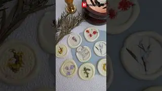 Seal Wax stamp with Dried Flowers #sealstamp #sealingstamp #waxstamp