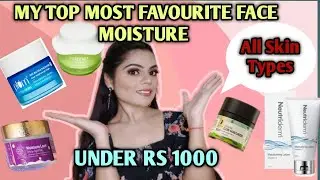 My Top 5 Favourite Moisture Under rs 1000☺️//Moisture For All Skin Types #moisturizer #skincare