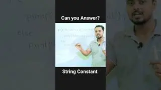 String Constant in C Programming | ASCII Value problem