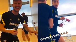 Timo Werner scaring Kai Havertz 😂