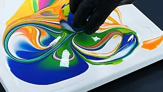 RUNNING CUPS - Acrylic pour Painting