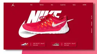 Create Nike landing page - responsive website in HTML CSS