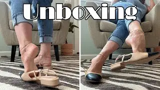 Slingback Round Toe Flats Unboxing
