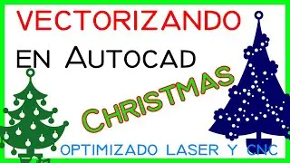 🎈Create file of vectorized paths with Autocad. Christmas Series - Trees 02
