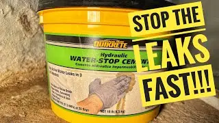 DIY Basement Leak Repair: Mixing & Applying Hydraulic Cement (4-Minute Tutorial)