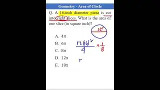 Geometry - Area of Circle || Math Practice #shorts #maths #geometry #circle #area #mathematics