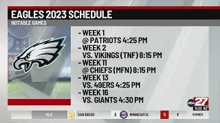 NFL releases Philadelphia Eagles 2023 schedule