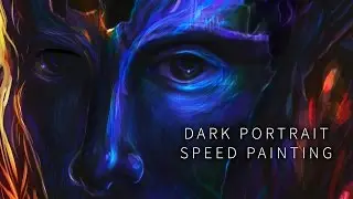 Dark portrait speed painting.