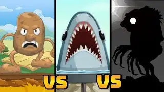 Hill Climb Racing - POTATO MAN vs SHARK vs RAGNAROK