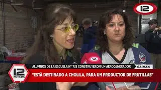 Tema del día: Energías renovables, estudiantes construyeron un aerogenerador
