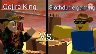 Me vs. Gojira king. Sword fight funny moments