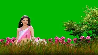 New 3D Cinematic Nature Beautiful girl Green Screen Effect 