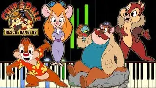 CHIP'N'DALE RESCUE RANGERS: THEME SONG |piano cover| Synthesia
