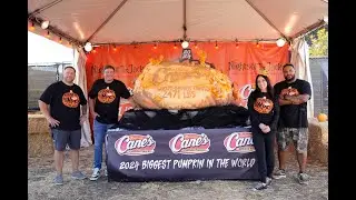 Raising Cane’s Owner and Founder Todd Graves Unveils 2,471 Pound World’s Biggest Pumpkin