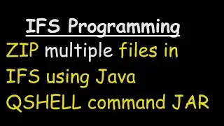 How to ZIP multiple files in IFS using Java QSHELL command JAR(Java Archive) on IBM i (AS400)