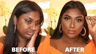 FULL FACE OF HUDA BEAUTY ON DARK SKIN | Limitlessbwl
