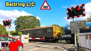 Seasonal Track Cleaners at Beltring Level Crossing, Kent
