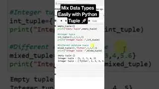 Python Tuple Explained Mix & Match Data Types! 