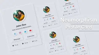 Neumorphism Profile Card Design Using | HTML & CSS