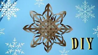 Large voluminous snowflake from a sheet of A4 paper. DIY. Christmas decor.