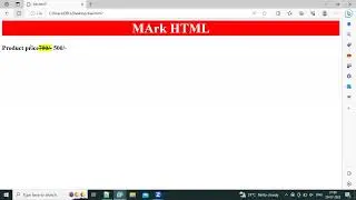 How to use mark tag in HTML