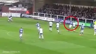 Rochdale striker Calvin Andrew sickening elbow on Peter Clarke